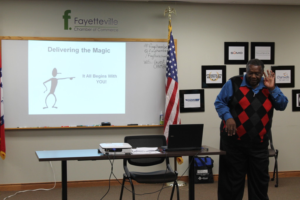 Willie Johnson at the Fayetteville Chamber of Commerce